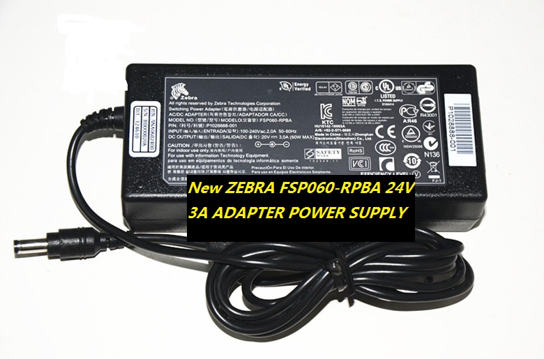 New ZEBRA FSP060-RPBA 24V 3A ADAPTER POWER SUPPLY